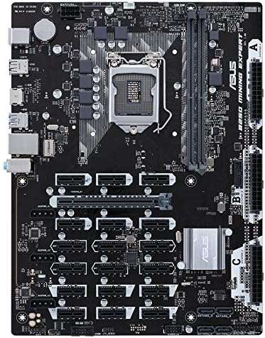 ASUS B250 MINING EXPERT LGA1151 DDR4 HDMI B250 ATX Motherboard for Cryptocurrency Mining (BTC) with 19 PCIe Slots and USB 3.1 Gen1