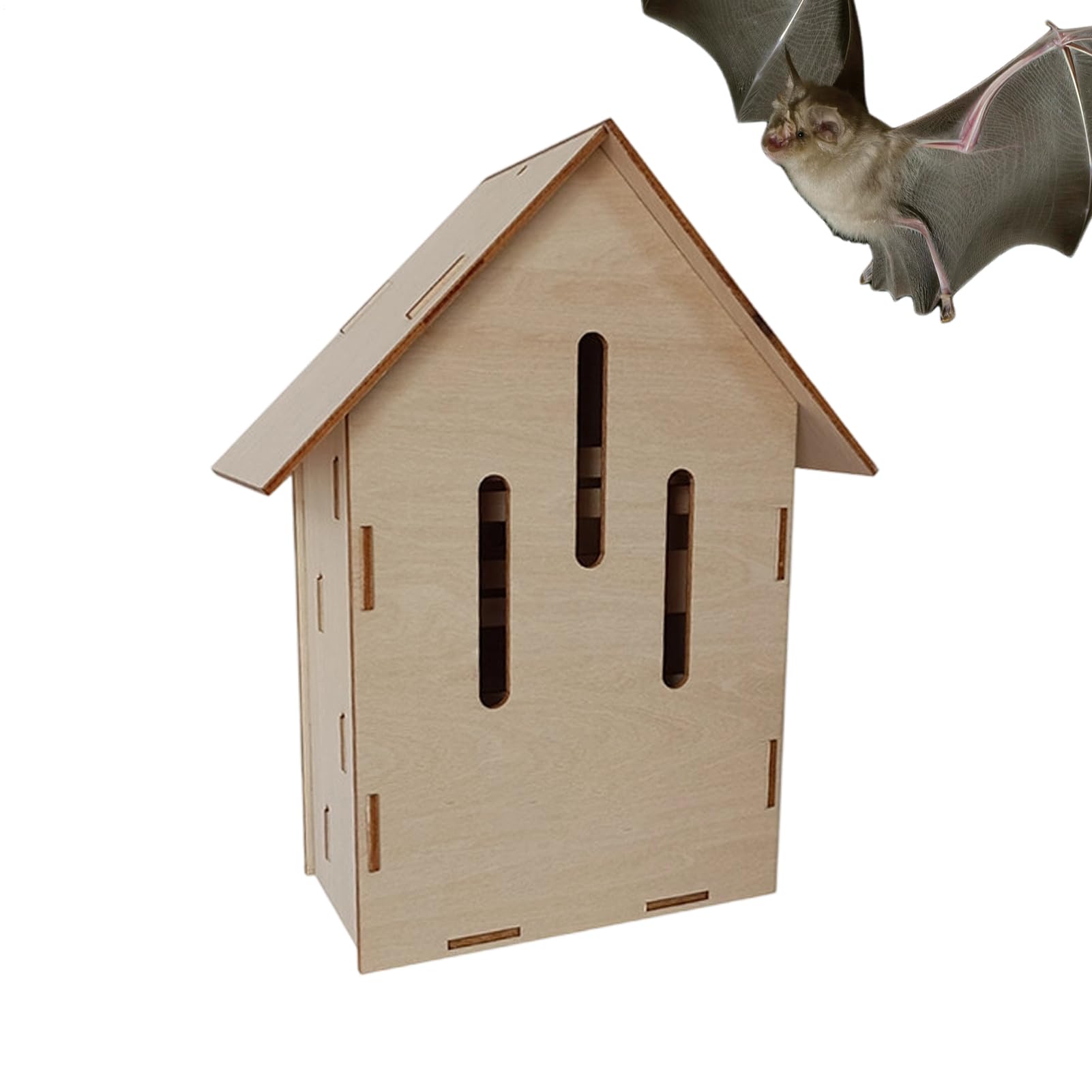Big Garden Bat Box - Compact Bat House For Outside, Artificial Roost Kit For Wall-Mount, Batss Houses For Backyards, Perfectly Designed To Attract Bats. A Warm House For Wintering
