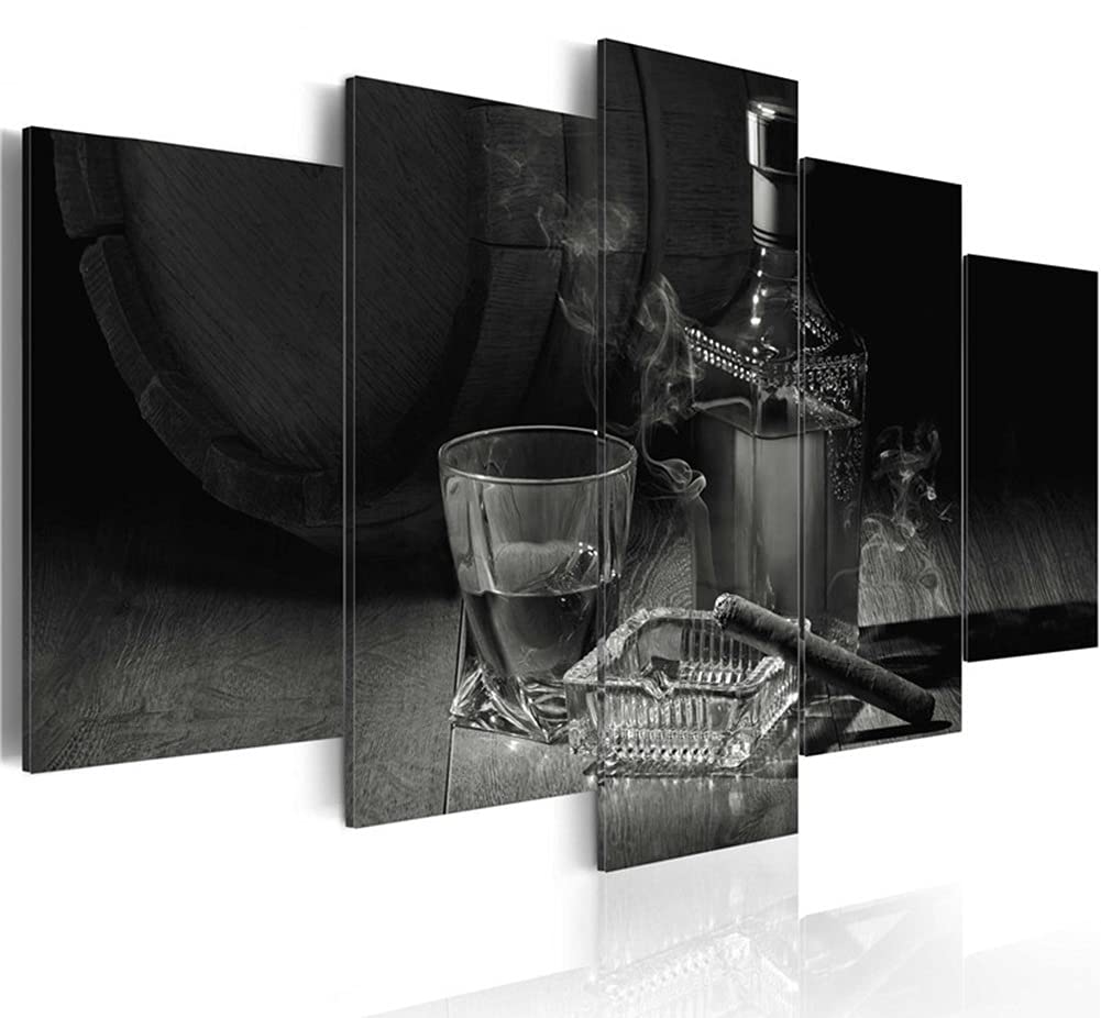 Toile HD abstrait cigare et vin pour créer un coin détente chaleureux