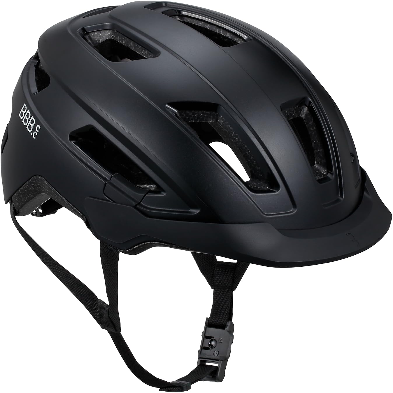 BBB Cycling Dice E-Bike Helmet - Unisex Adult Cycle Helmet - With ABS Shell and Magnetic Fidlock Buckle - Urban Bike Helmet - BHE-180 - Black - Medium: 54-58cm