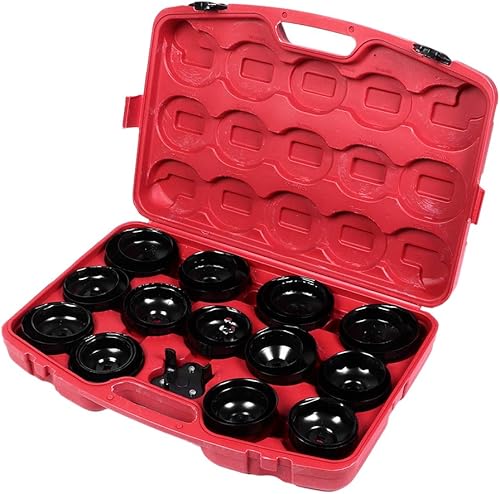 Juego de 30 llaves de filtro de aceite, llave de filtro de cambio de aceite, vaso de herramientas, llaves de trabajo, kit de herramientas de