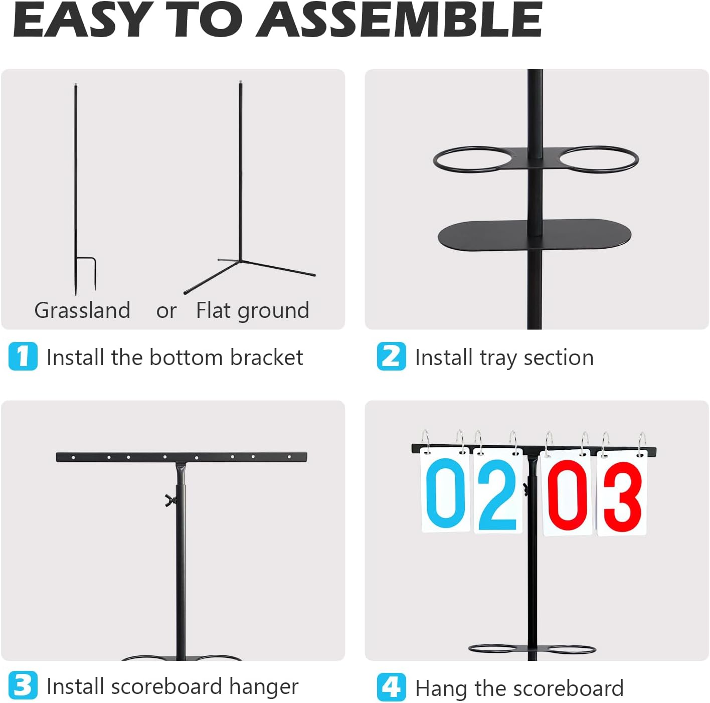 SCOTTCHEN Cornhole Score Keeper with Drink Holder, Cornhole Scoreboard, Outdoor Score Keeper for Yard Games,with Replaceable Bottom Bracket-2 Pack