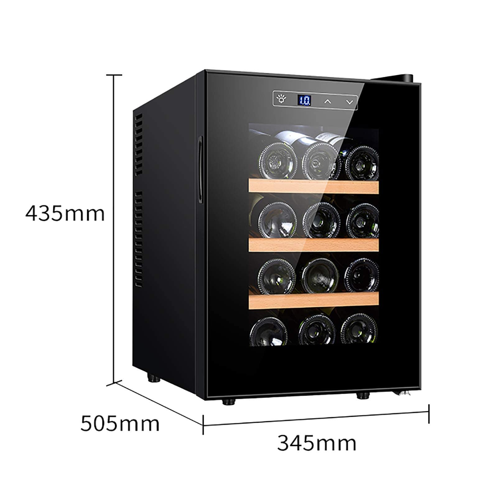 Ljlzxpbus 12 Bottle Wine Cooler Dual Zone Built In Or Freestanding Fridge Wine Refrigerator With Compressor Cooling System Tempered Reversible Glass Door Silent Shock Absorption on Fridge.com - View 4