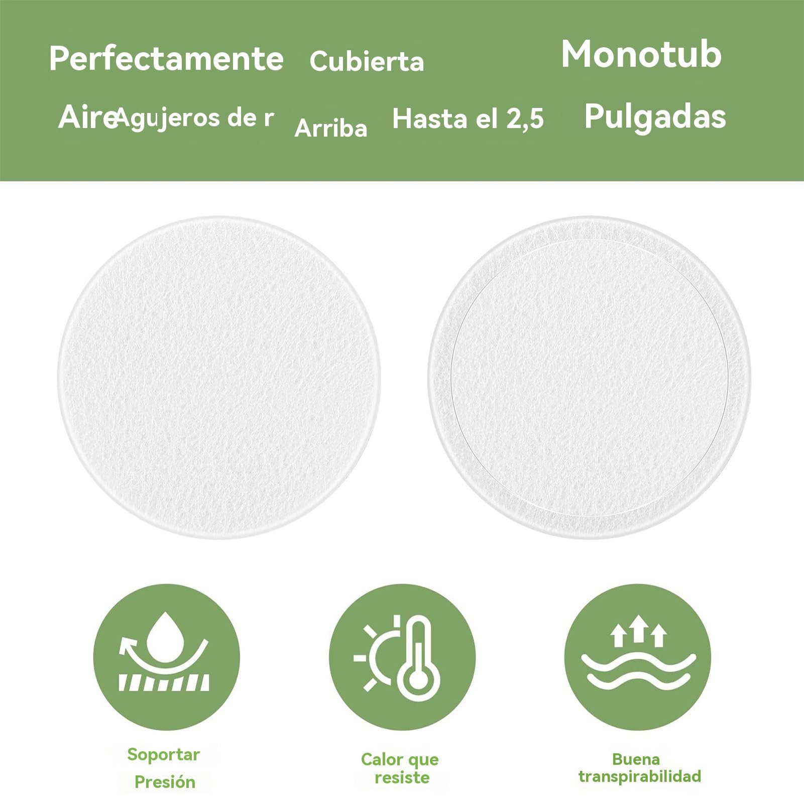 Disco Filtro Tubo - Hoja Filtro champiñones, Parche Filtro champiñones, Almohadillas Filtro champiñones, Filtro Tubo único | Filtros Caja Cultivo 24x para Suministros Creciente en Hongo a