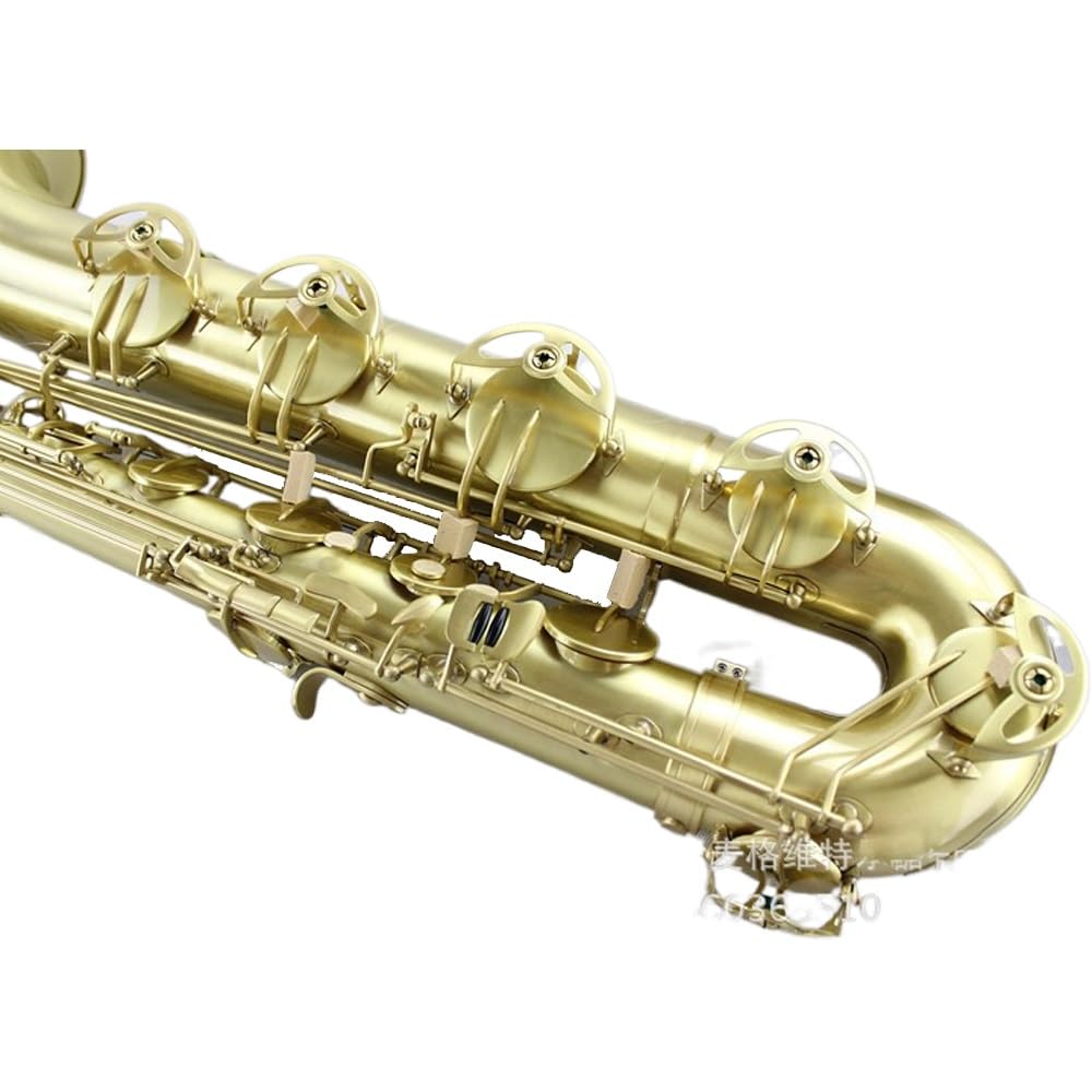 Sassofono basso superiore superiore, corpo in ottone verniciato dorato inciso, finitura spazzolata, sassofono mi bemolle basso superiore professionale, set sassofono, testa di flauto, custodia for il