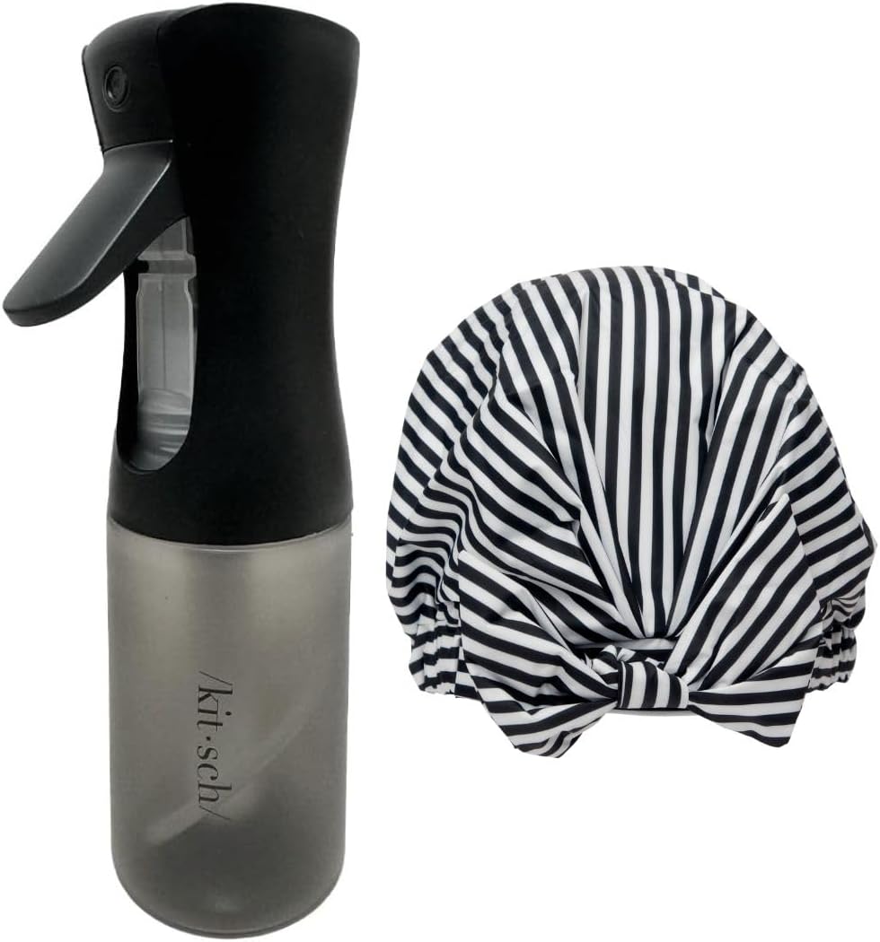 Kitsch Continuous Spray Bottle for Hair & Luxury Shower Cap