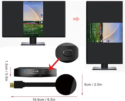 Miniatura 6 de Septpenta Adaptador de pantalla HDMI inalámbrico Adaptador de TV 4K, adaptador de duplicación de pantalla, alternativo, extensor inalámbrico,