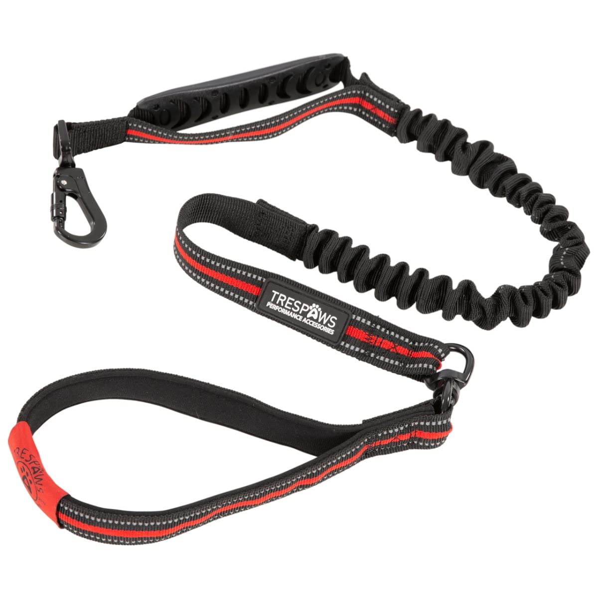 Trespass Trespaws Dog Bungee Lead Zathena Black One Size