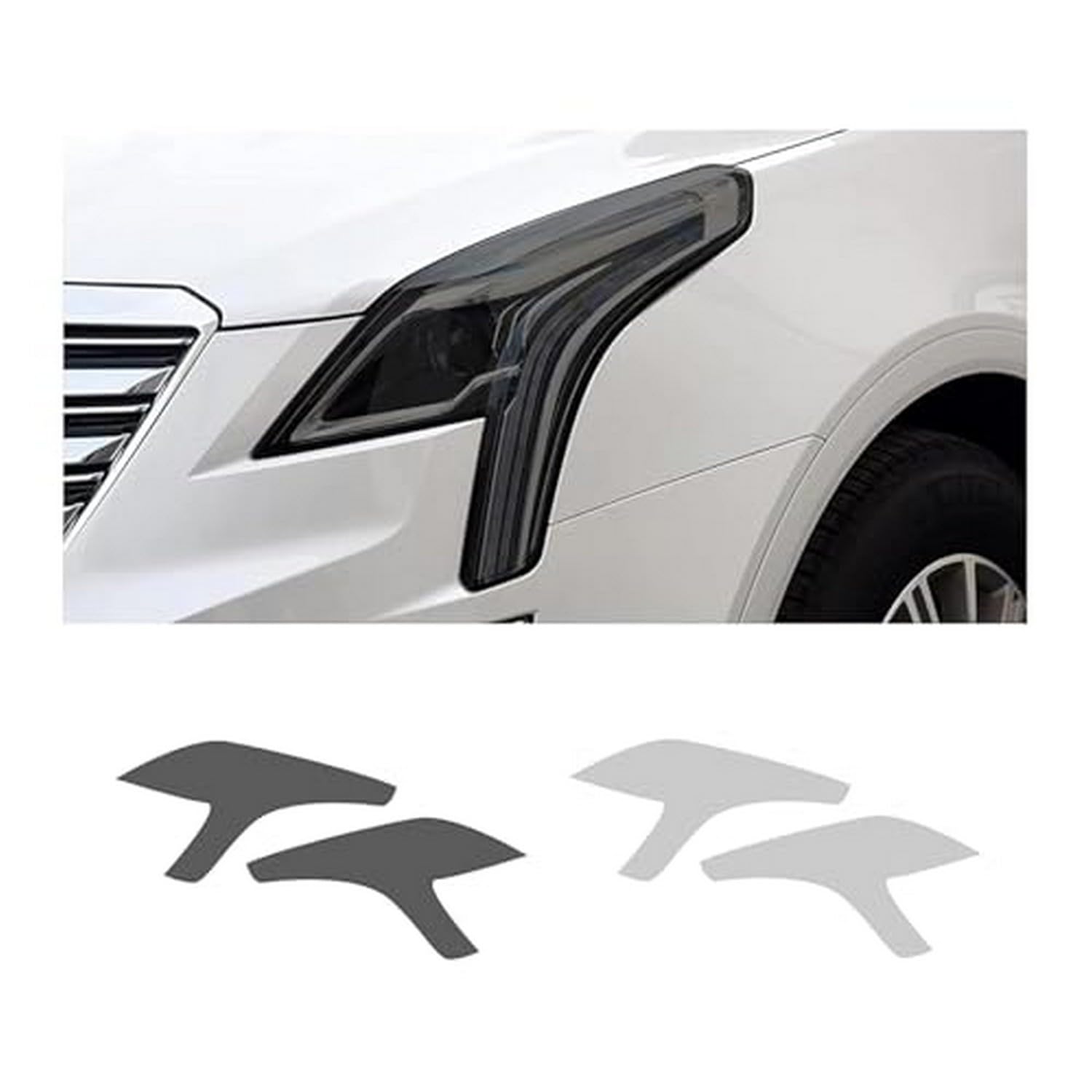 Film de protection phare voiture Cadillac XT5 2016-2022 noir transparent