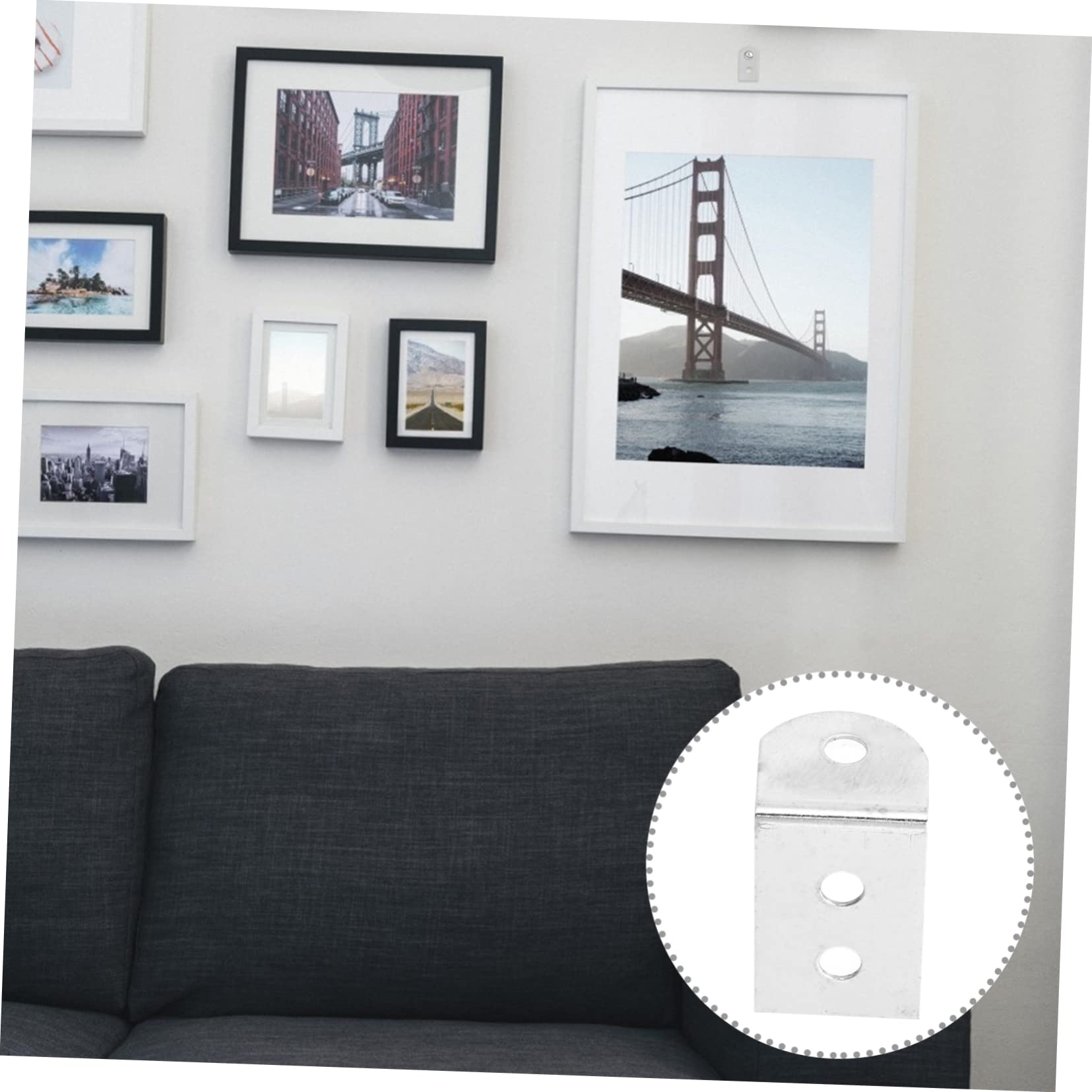 IWOWHERO Sturdy Home Corner Bracket Compact Corner Brace Iron Material Resists Scratches Corrosion