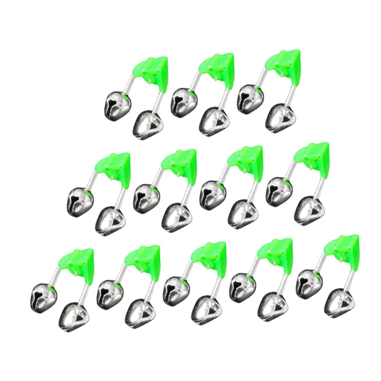 POPETPOP 30Pcs Fishing Dual Alert Bells Easy to Install Fishing Rod Alarm Bells Durable Material for Beginners Reliable Bite Indicators for Outdoor Fishing