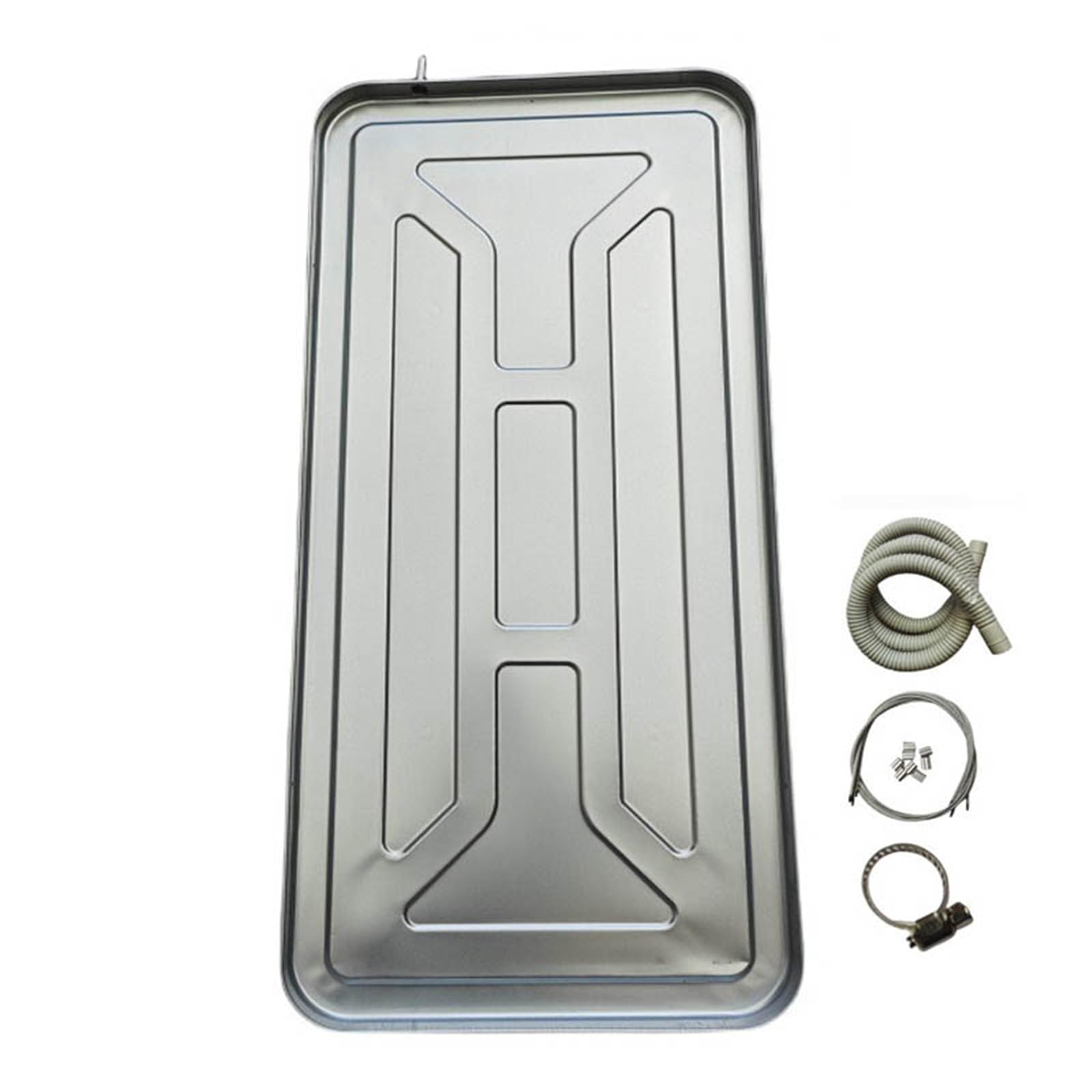 Bandeja Colectora Agua Acero Inoxidable para Unidad Exterior Aire Acondicionado Portátil Apto para Sistemas Climatización Y Sistemas Bomba Calor (95x46x3cm)