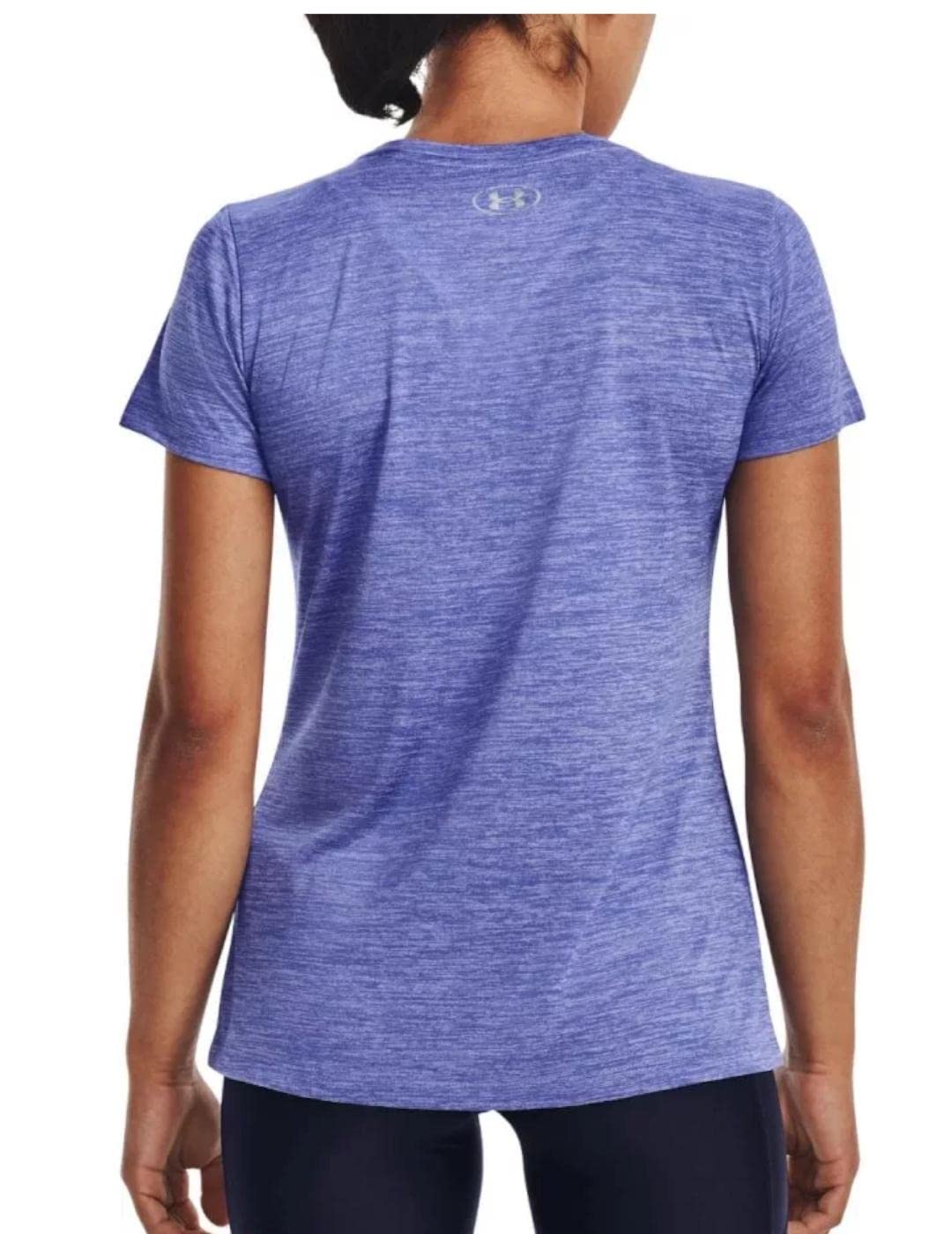 Close-up of the Under Armour Tech Twist T-Shirt fabric showing its textured weave and moisture-wicking properties.