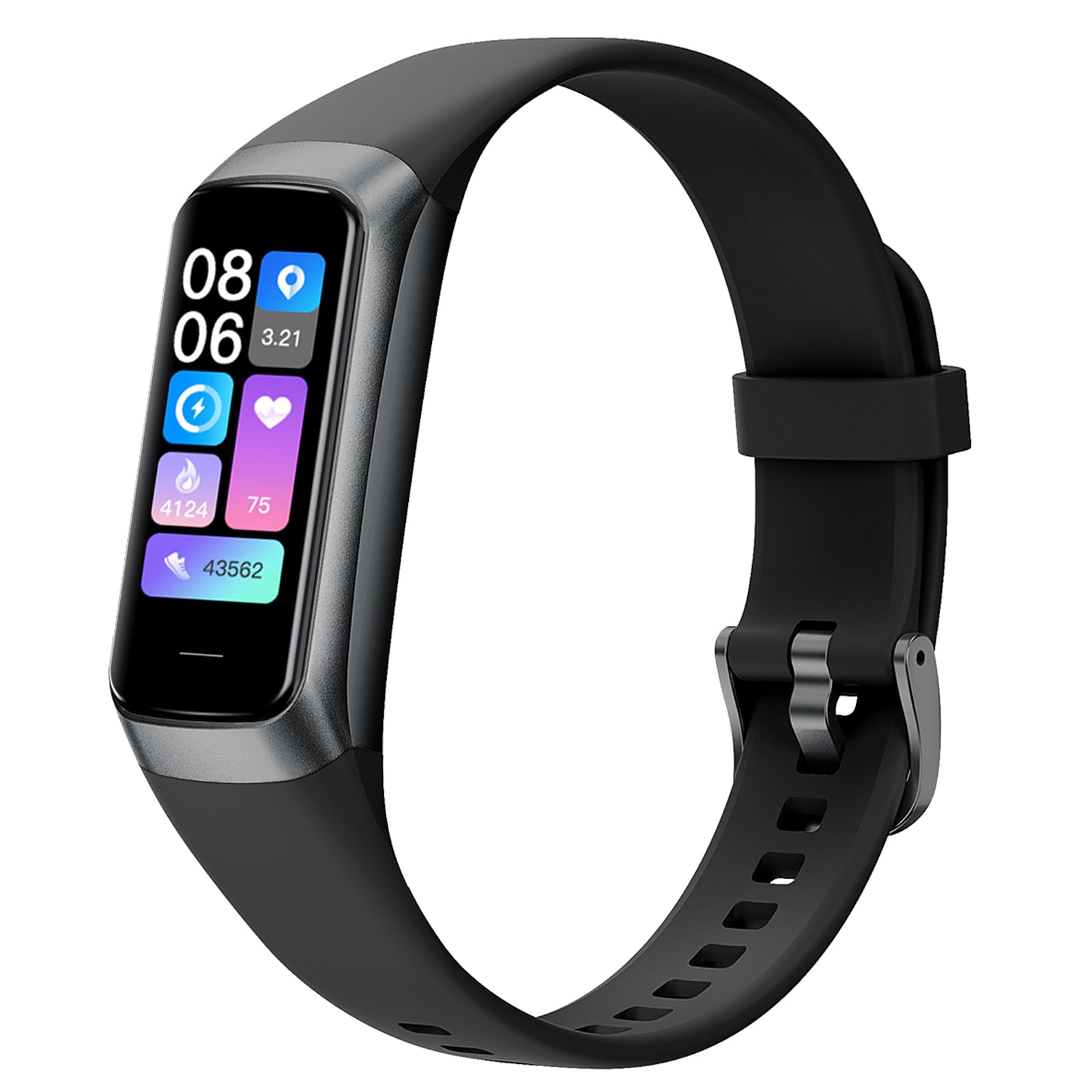 Keep Health Fitness Trackers For Women Men, Amoled Fitness Tracker For Android&IOS, Alarm Stopwatch Fitness Tracker With Blood Pressure Monitor, Calories Burned IP68 Waterproof Fitness Step Tracker