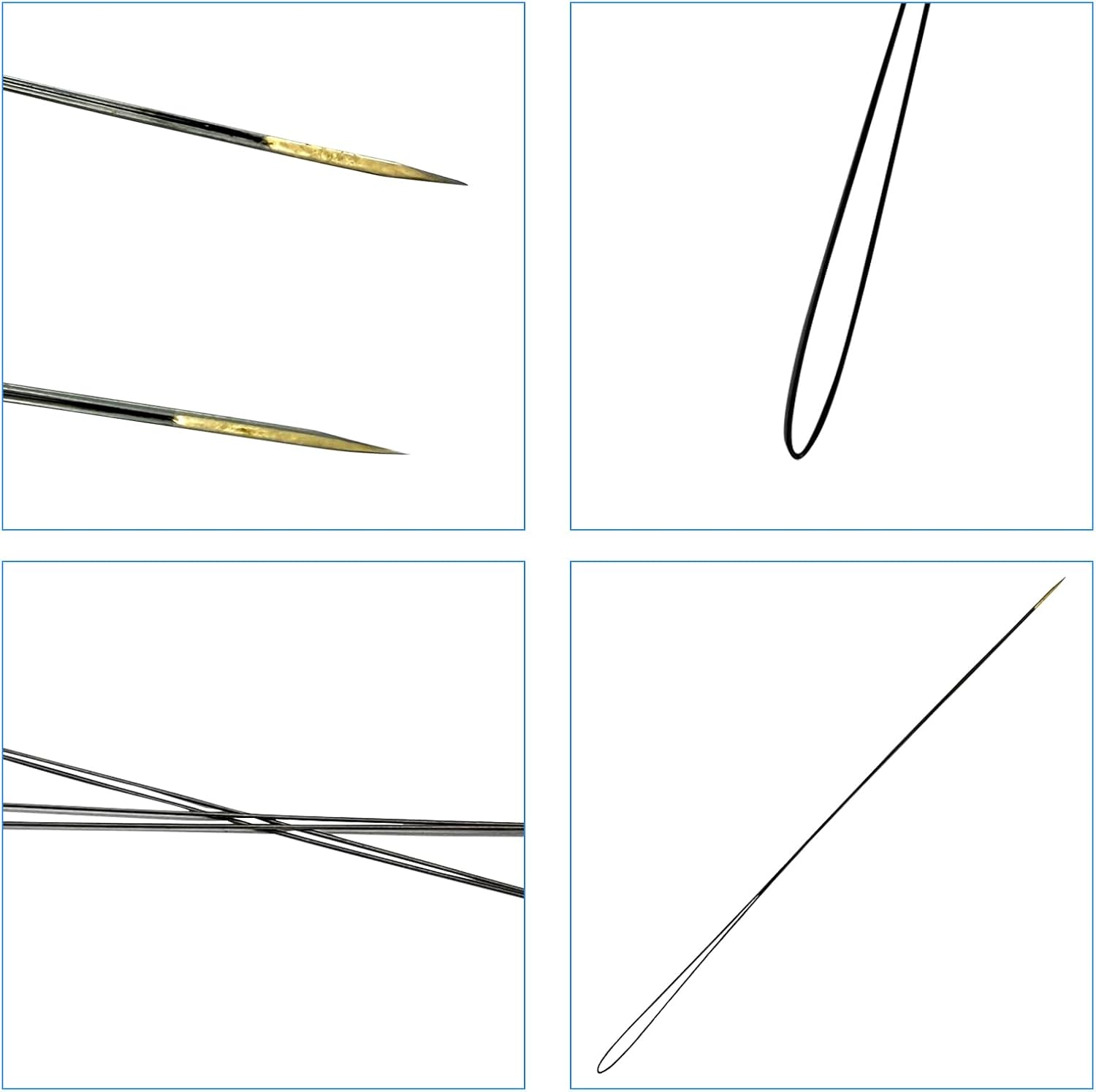 Fbshicung 2PCS Professional Needle Threader for Embroidery Machines, Compatible with Tajima & SWF Chenille Machines, Durable Metal Threading Tool (210mm)