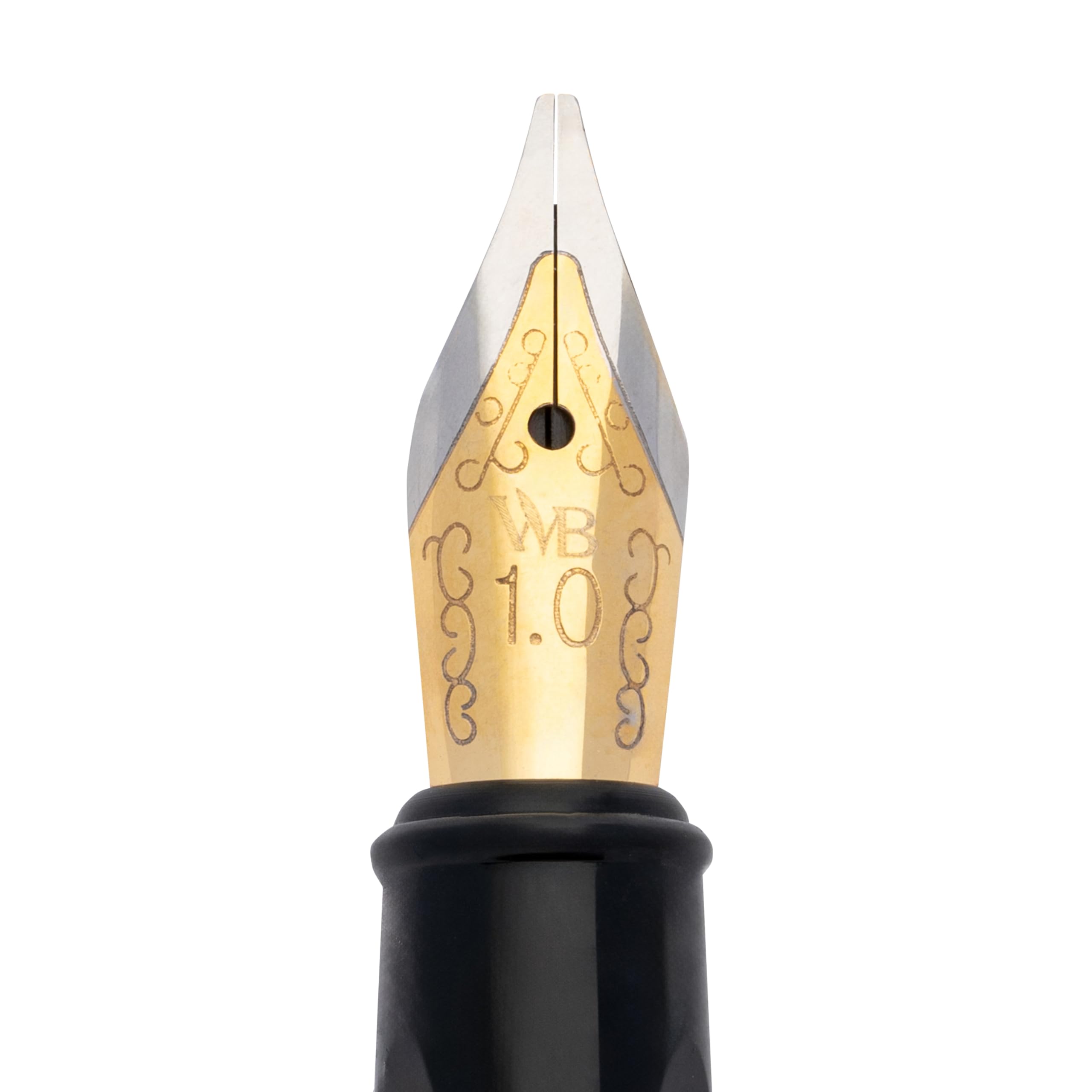 Erudite - Broad Nib (Black section Gold trim) -1pc Poly bag packaging