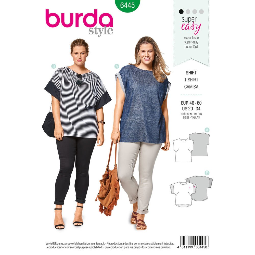 Burda Sewing pattern style 6305 | Shirt and dress | ladies, size 46-60