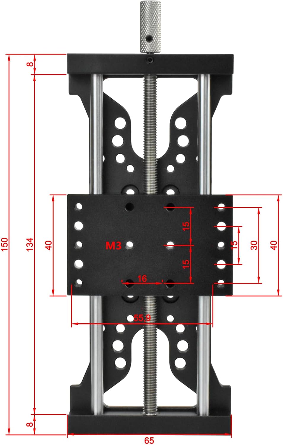 Z Axis Height Adjuster for Laser Engraver, Z Axis Lift Focus Control Set for CNC Laser Engraving Cutting Machine, Lifting Bracket for Fixed Focus Laser Module Head