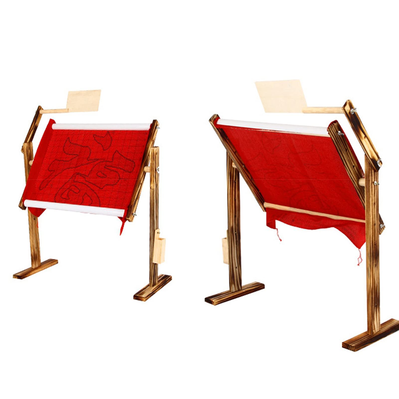 Generic Supporto per Punto Croce, Supporto per Ricamo, Supporto in Legno con Superficie Lucidata a Mano per Lavori di Cucito, Stanza Creativa, Laboratorio Did, Marrone