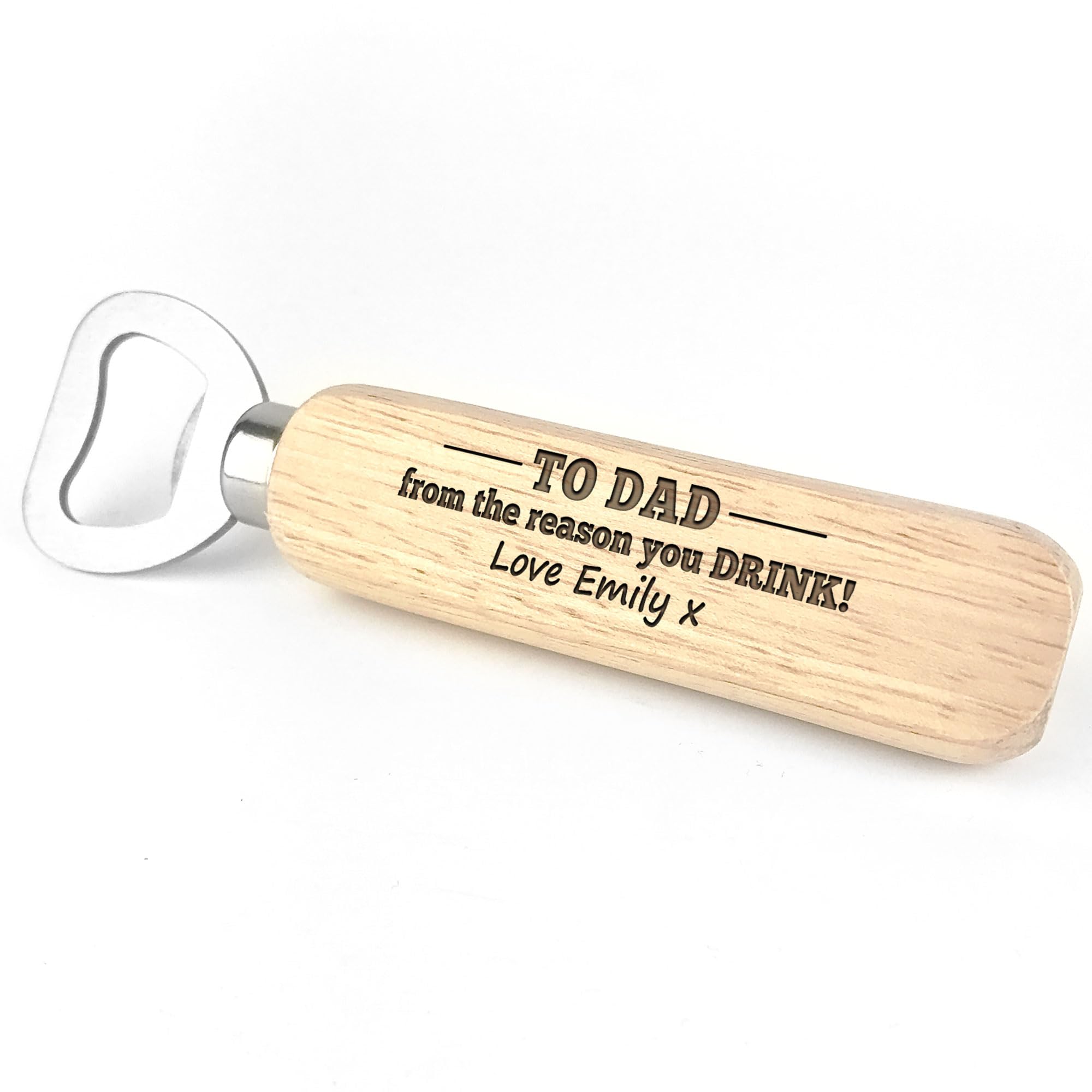 Red Ocean Personalised Funny Gift for Dad for Fathers Day Birthday Engraved Bottle Opener Dad Gift from Daughter Son Keepsake