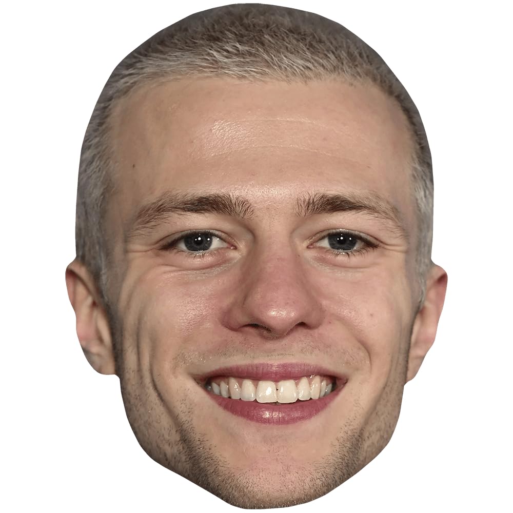 Ruaridh Mollica (Smile) Celebrity Mask, Flat Card Face, Fancy Dress Mask