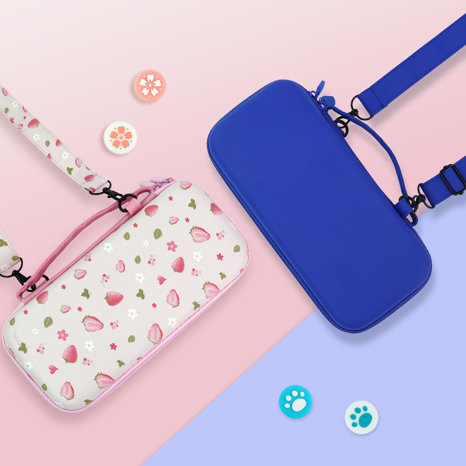 Switch Lite Case Protective Case 19 in 1 for Nintendo Switch Lite Accessories Bundle with Switch Lite Screen Protector Cover, Switch Lite Carrying Case, Thumb Grips, Stand, Clear Case, for Girls, Pink