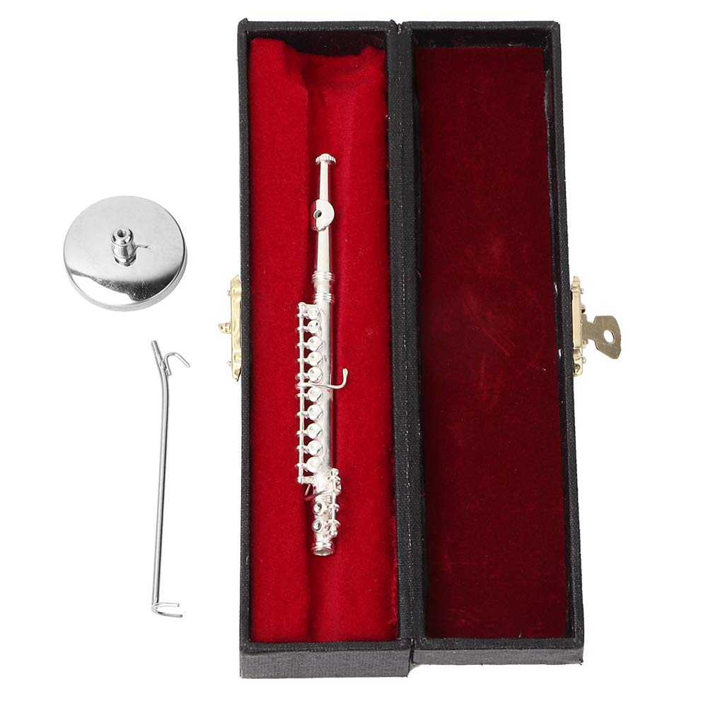 Flûte miniature cuivre argenté Pilipane déco bureau maison 11cm
