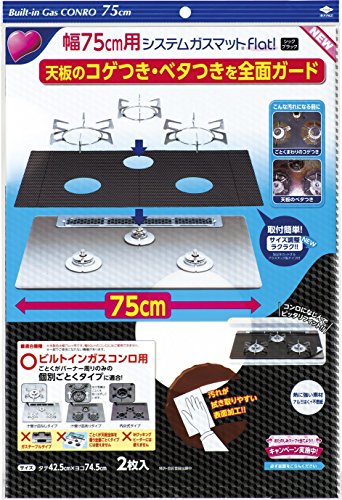 東洋アルミ 幅75㎝用システムガスマットFlat!NEW シックブラック