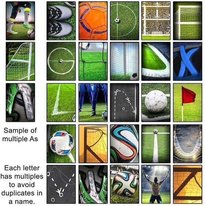 Miniatura 3 de Arte con nombre de fútbol de fútbol  Regalo personalizado (montaje en bloque de 6.5 x 18 pulgadas)