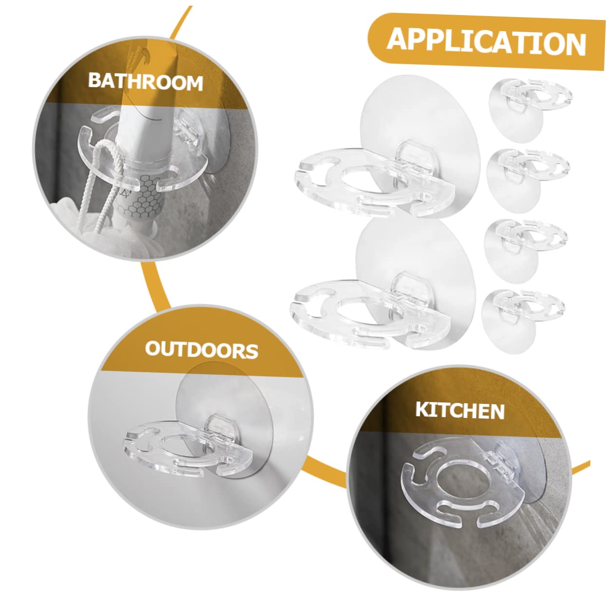 Amosfun 24piezas Soporte De Cepillos De Dientes Adhesivo De Pared Organizador Transpirable para y Baño para Cepillos Afeitadoras y Instalación Sin