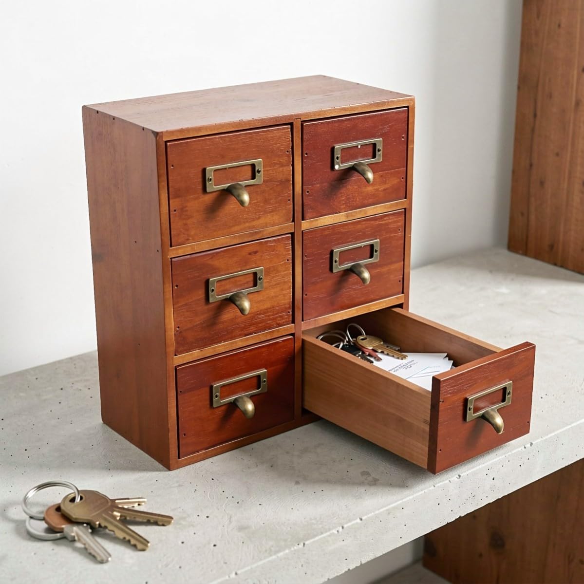 Toyvian Caja Organizadora de Escritorio de Madera, 3 Niveles Apilable