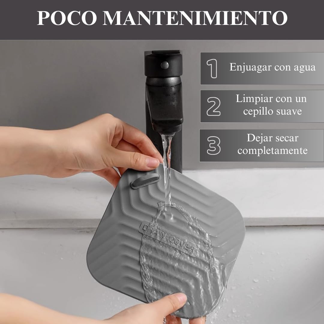 Tapa de Silicona para Desagüe Ducha - Evita Malos Olores o cucarachas - Tapón para Bañera, Ducha o Cocina - 15 centímetros. - 5