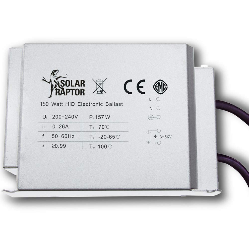GmbH SolarRaptor EVG 150 Watt Elektronisches Vorschaltgerät für HID-Lampen bis 150 Watt, Terrarienstrahler