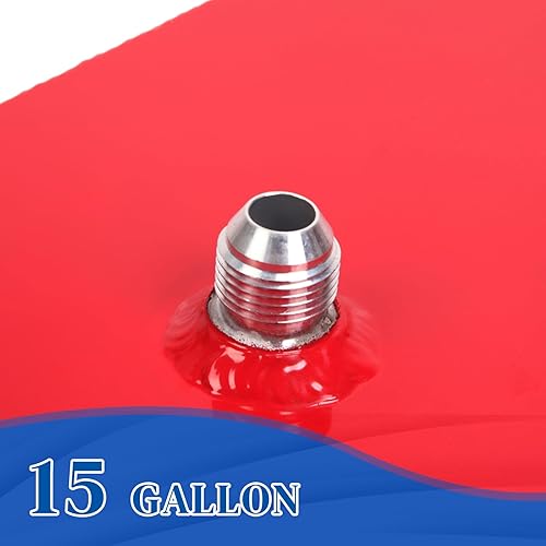 Miniatura 3 de Tanque de combustible de aluminio con pila de combustible de 14 galones, 53L, universal, para carreras, tira de deriva, pontón, barco, tanque de