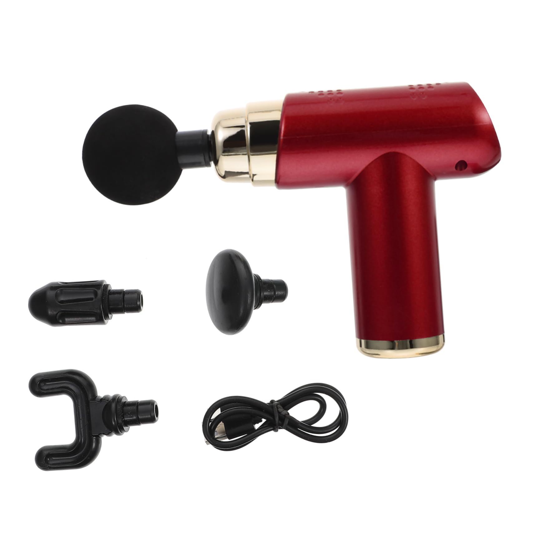 Masajeador de Percusión Eléctrico Mini 1 Juego Abs Rojo