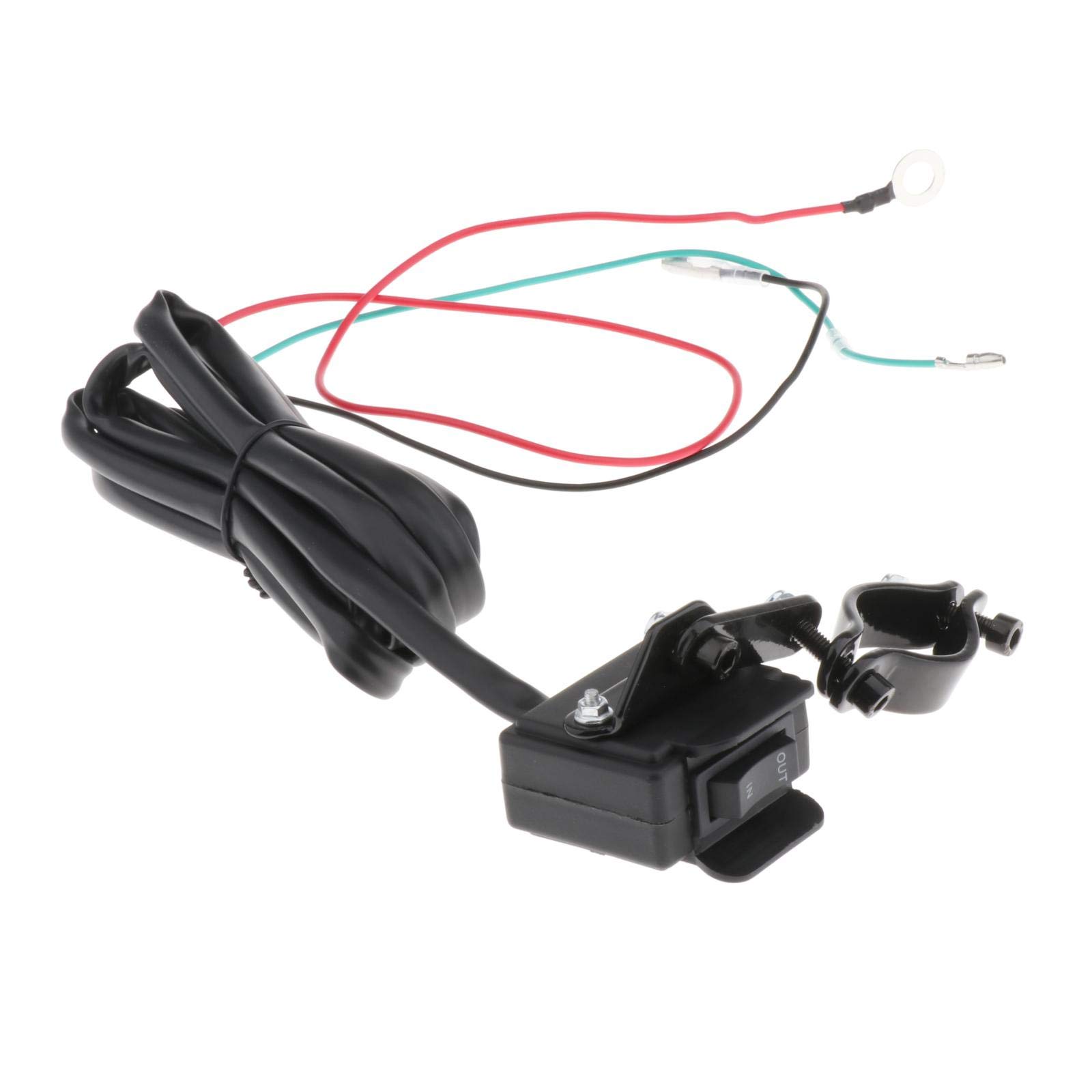 Gazechimp ATV UTV Treuil Rocker Guidon Thumbswitch Remplace adapte pour Tous Les Treuils Étanche Aux Intempéries