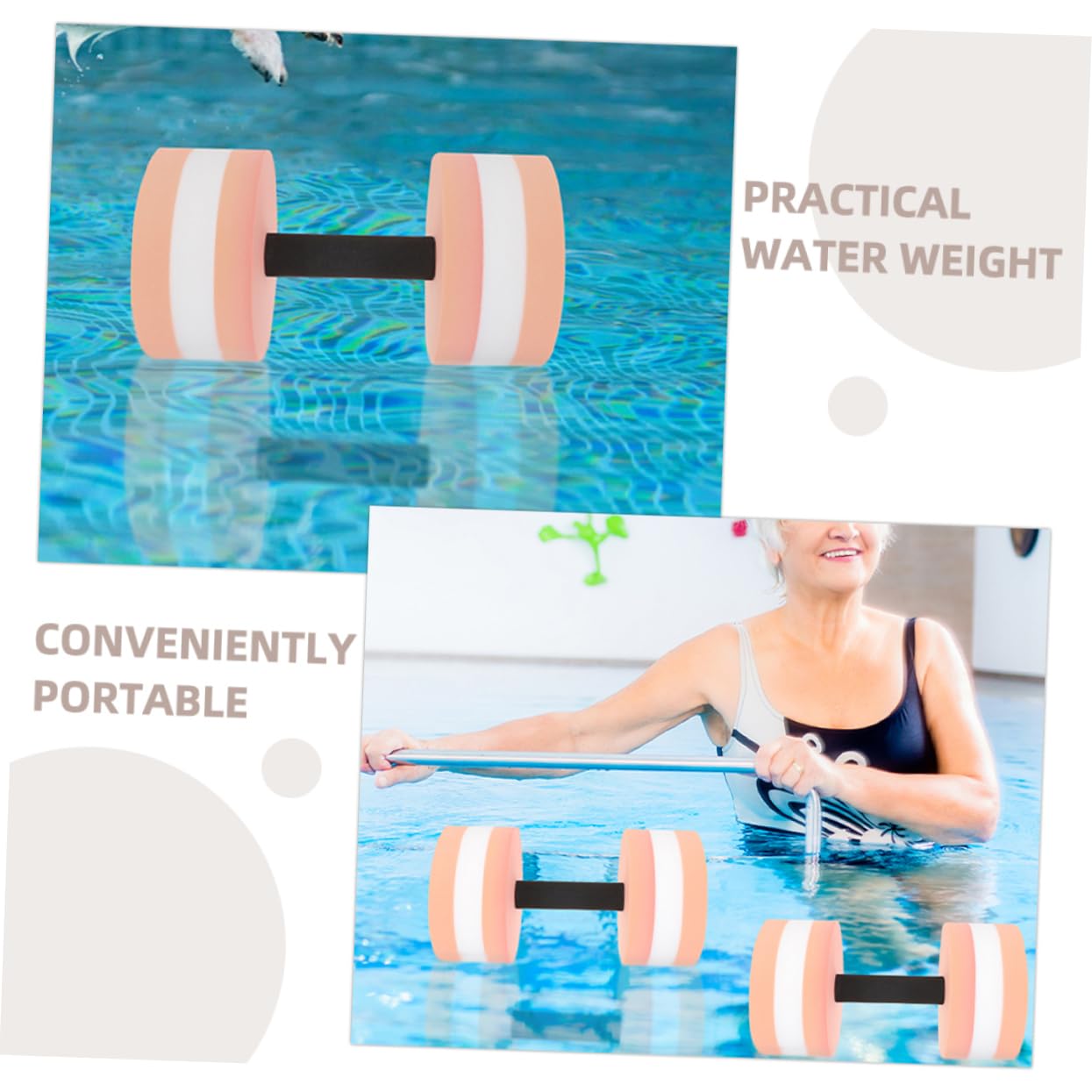 Mikinona Wasserhanteln Eva Auftrieb Poolgewichte 4 Stück Für Wassergymnastik Fitnessgeräte Erwachsene Pooltraining