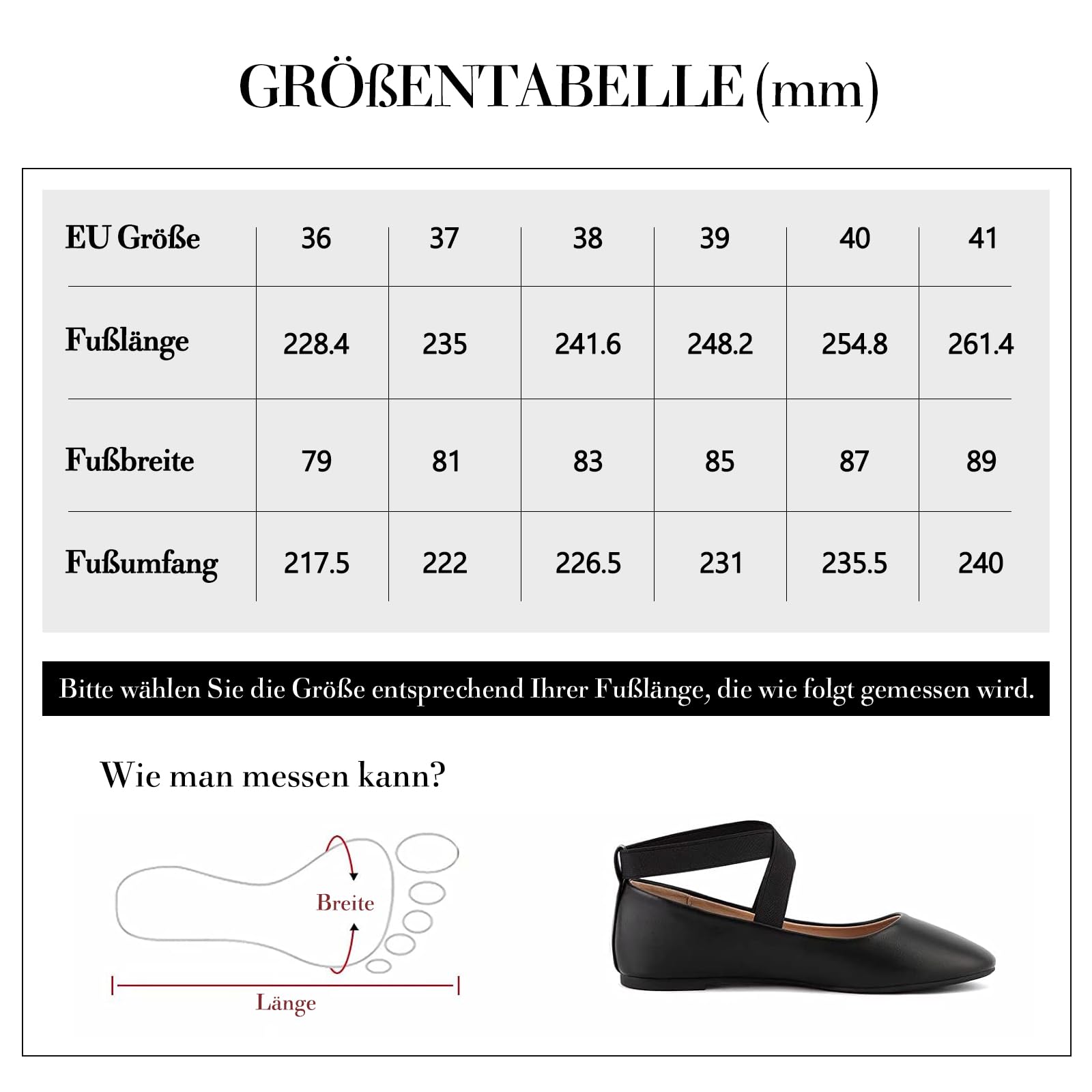 MaxMuxun Ballerine classiche da donna eleganti scarpe basse da donna con cinturino incrociato elastico confortevole ballerina scarpe da donna piatte