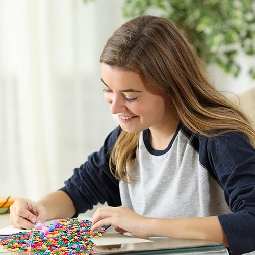 Miniatura 5 de Cuentas de pony a granel 1100 unidades, cuentas para hacer joyas, cuentas para hacer pulseras, cuentas para el cabello, cuentas de pulsera, cuentas