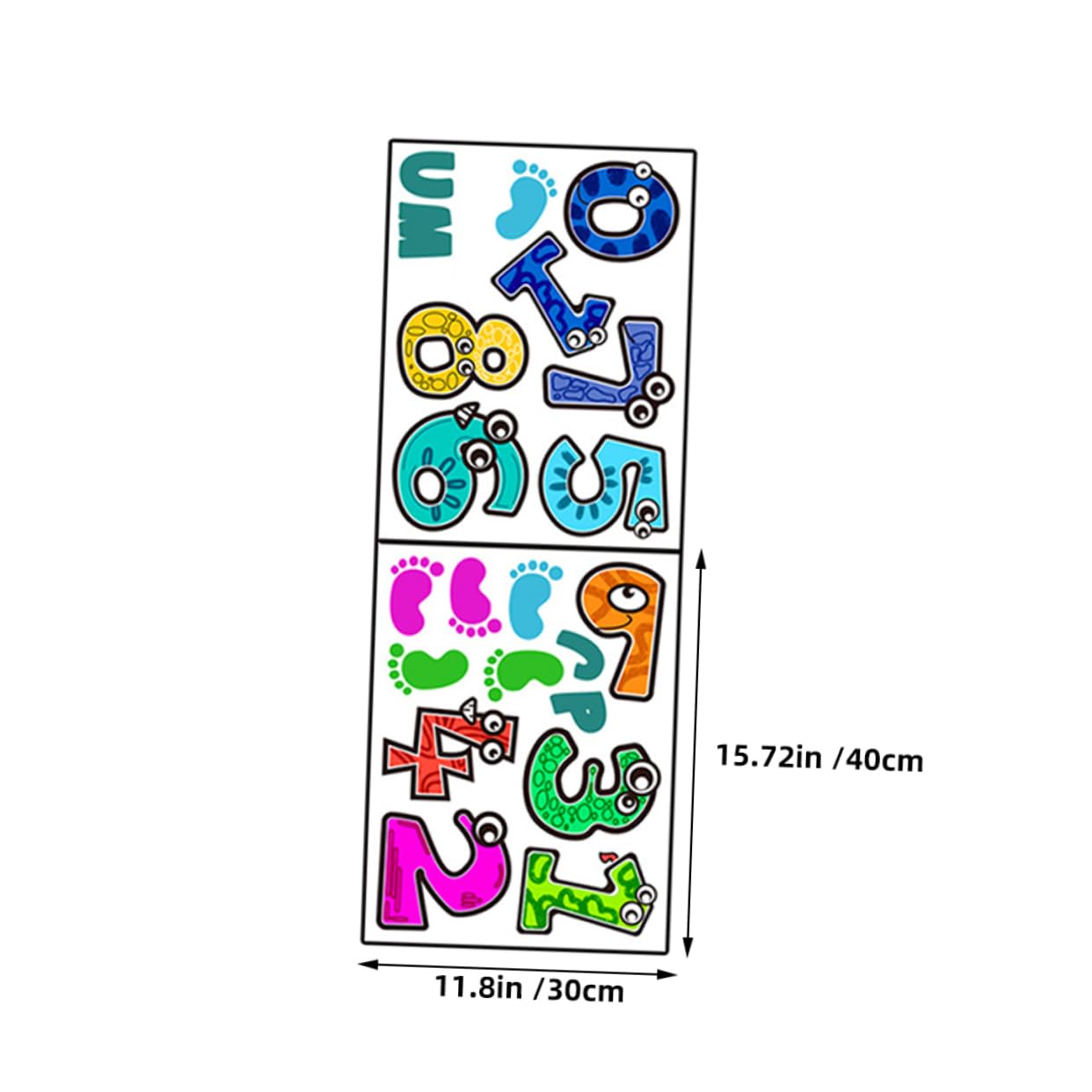 YARNOW Cartoon Numbers Game Floor Stickers Removable Gaming Room Decor for Boys and Girls