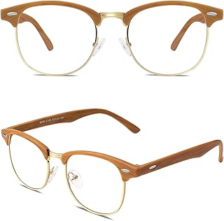 Happy Store CN56 Vintage Inspired Classic Horn Rimmed Nerd UV400 Clear Lens Glasses