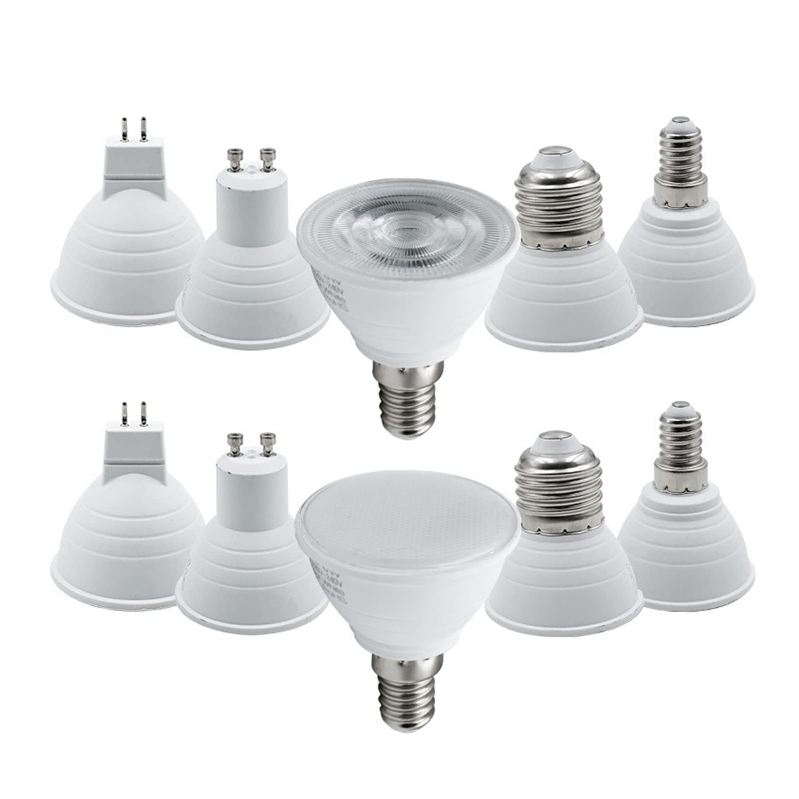 6 sztuk/partia E27 Żarówka LED Spotlight E14 MR16 GU10 220 V 6 W Zimny ​​Ciepły biały Bombillas LED Lampa Spot Light Lampara do Oświetlenia Domu Lucky (Color : Cold White, Size : 120 GU10 -AC