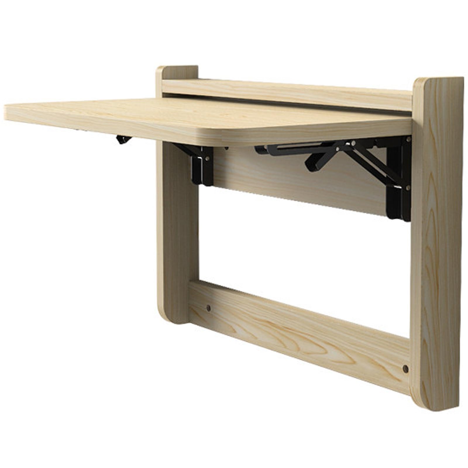 Table pliante murale en bois pour gain de place et rangement de cuisine