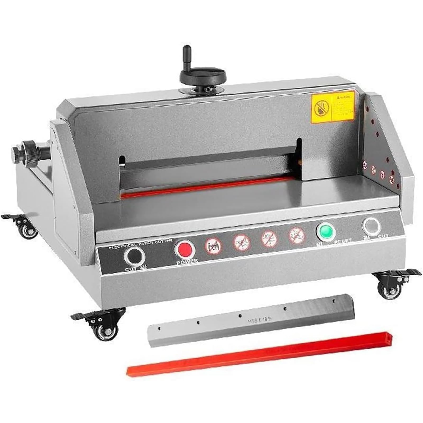 ZHJOPP Electric Paper Cutter, Automatic Guillotine Trimmer, 0-330mm Cutting Width, Cuts Thick Paper, Leather, PVC, Plastic