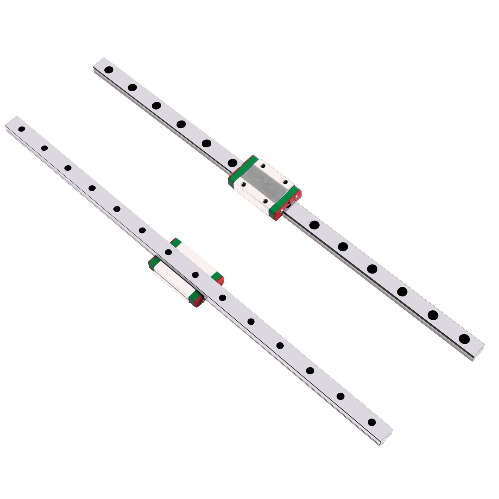 CNCYEAH MGN9H 2PCS Linear Rail Guide 500mm Miniature Linear Sliding Gide with 2PCS MGN9H Carriage Block for DIY 3D Printer and CNC Machine