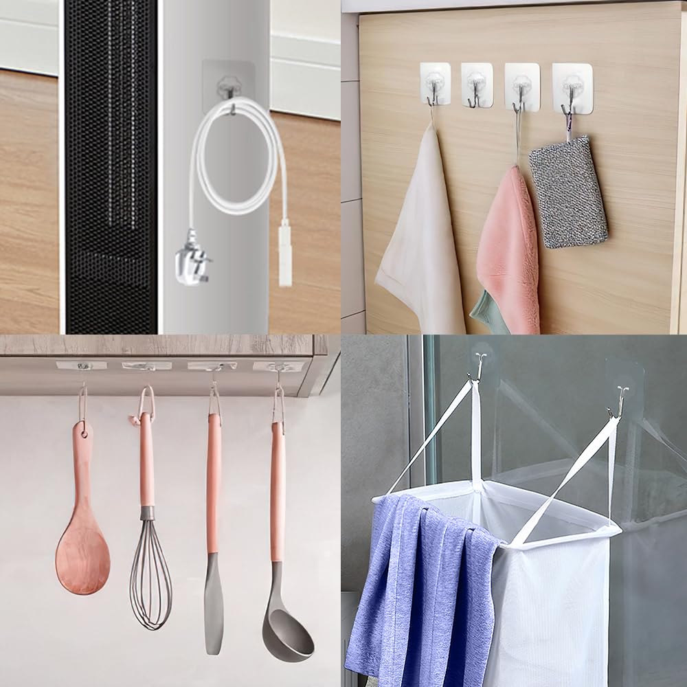 Klebehaken zum Aufhängen, selbstklebende Haken, Duschhaken, Allzweckhaken