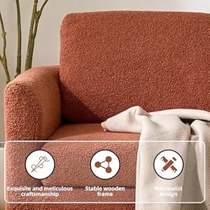30 w boucle swivel accent chair upholstered living room arm chair with pillowred  urban country home decor