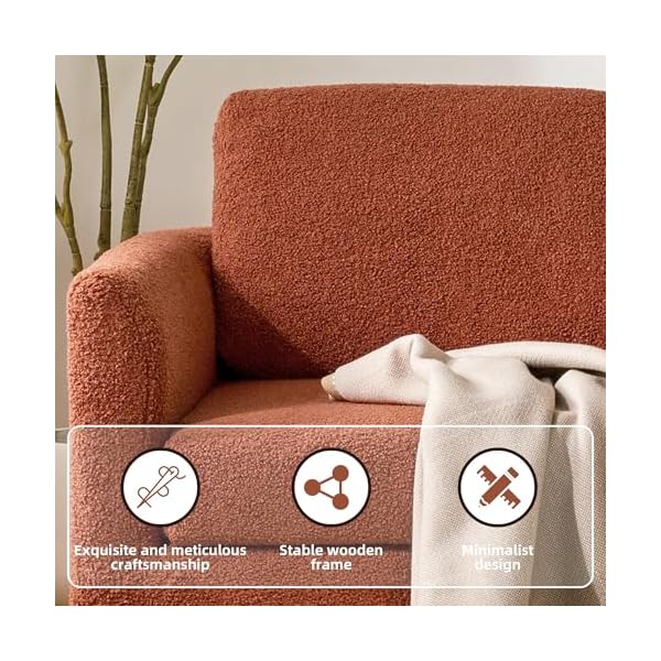 30 w boucle swivel accent chair upholstered living room arm chair with pillowred  urban country home decor