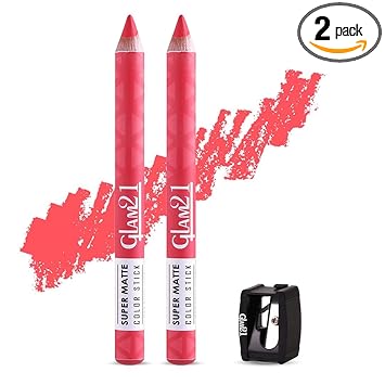 Glam21 Super Matte Colorstick Lipstick|Natural Wooden Lipstick | Long Lasting | Ultra Pigmented | Light Weight -3.5 Gm | 07-Pink Mod | Combo Pack of 2