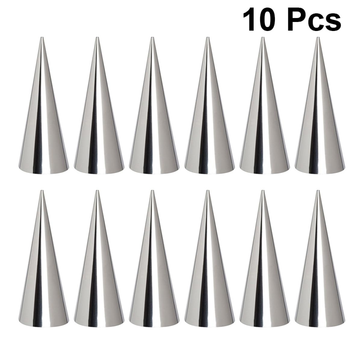 SHINEOFI Edelstahlform Hitzebeständig und Spülmaschinenfest 10 Stück aus 430 Rostfreiem Stahl Kegel und Spiralförmige Teigrollenformen zum Backen von Butterbrot